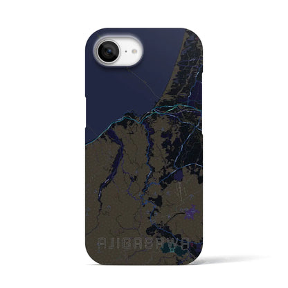 【鰺ヶ沢（青森県）】地図柄iPhoneケース（バックカバータイプ）