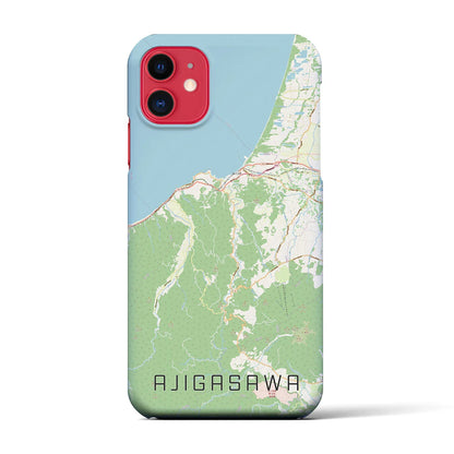 【鰺ヶ沢（青森県）】地図柄iPhoneケース（バックカバータイプ）