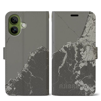 【鰺ヶ沢（青森県）】地図柄iPhoneケース（手帳タイプ）