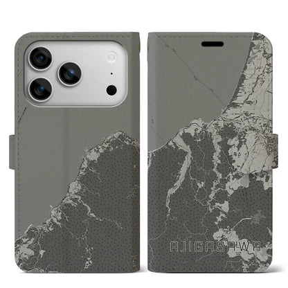 【鰺ヶ沢（青森県）】地図柄iPhoneケース（手帳タイプ）