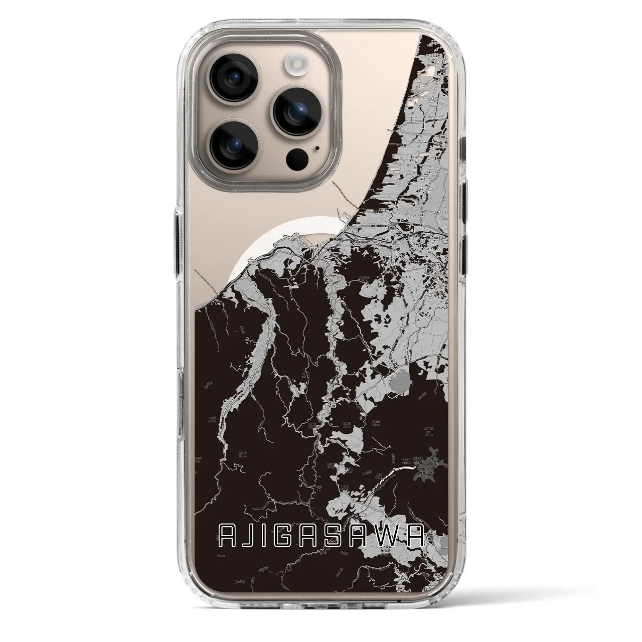 【鰺ヶ沢（青森県）】地図柄iPhoneケース（MagSafeタイプ）