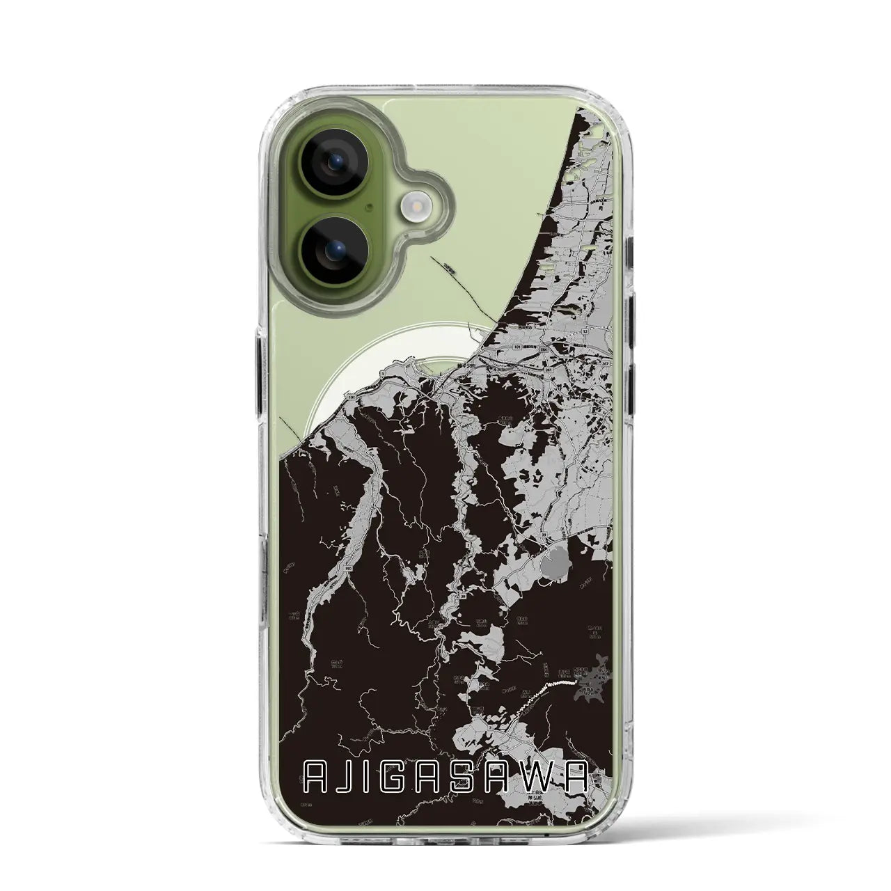 【鰺ヶ沢（青森県）】地図柄iPhoneケース（MagSafeタイプ）