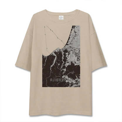 【鰺ヶ沢（青森県）】地図柄ビッグシルエットTシャツ
