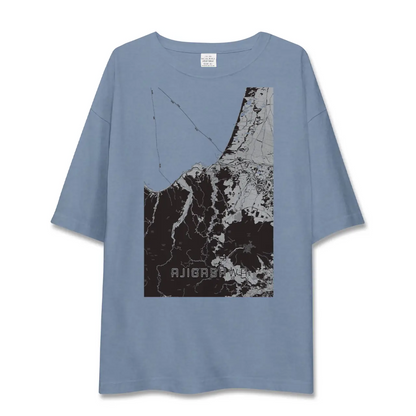 【鰺ヶ沢（青森県）】地図柄ビッグシルエットTシャツ