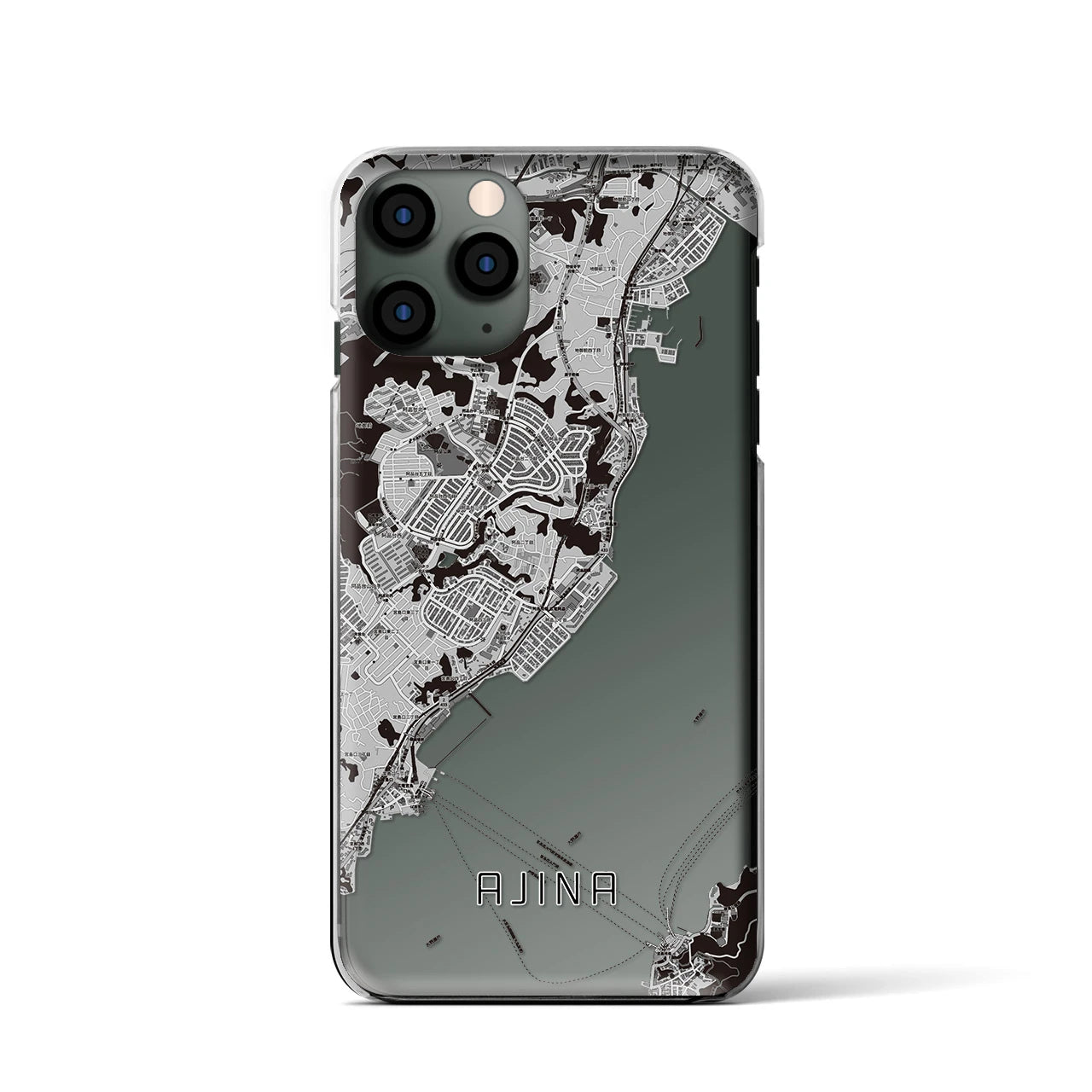 【阿品（広島県）】地図柄iPhoneケース（クリアタイプ）