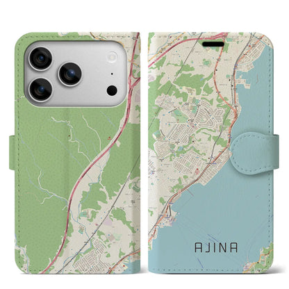 【阿品（広島県）】地図柄iPhoneケース（手帳タイプ）