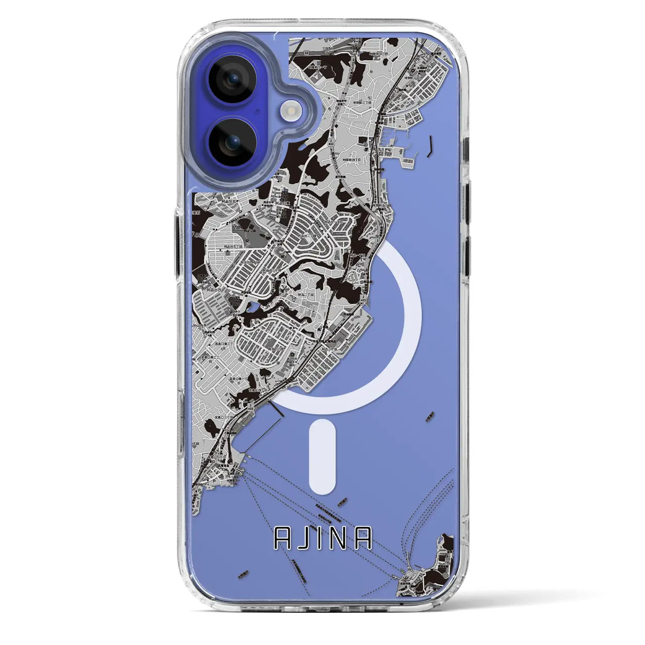 【阿品（広島県）】地図柄iPhoneケース（MagSafeタイプ）