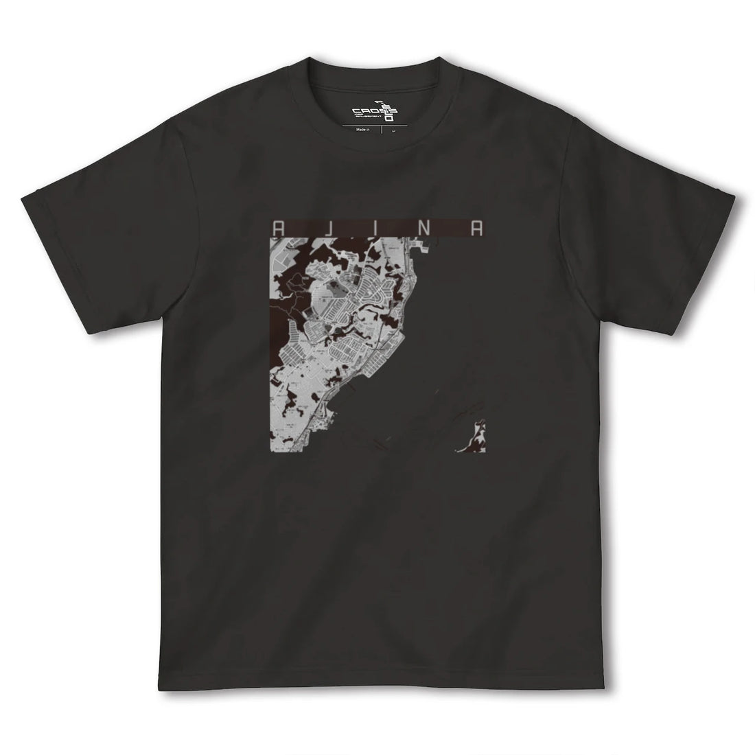 【阿品(広島県)】地図柄ヘビーウェイトTシャツ