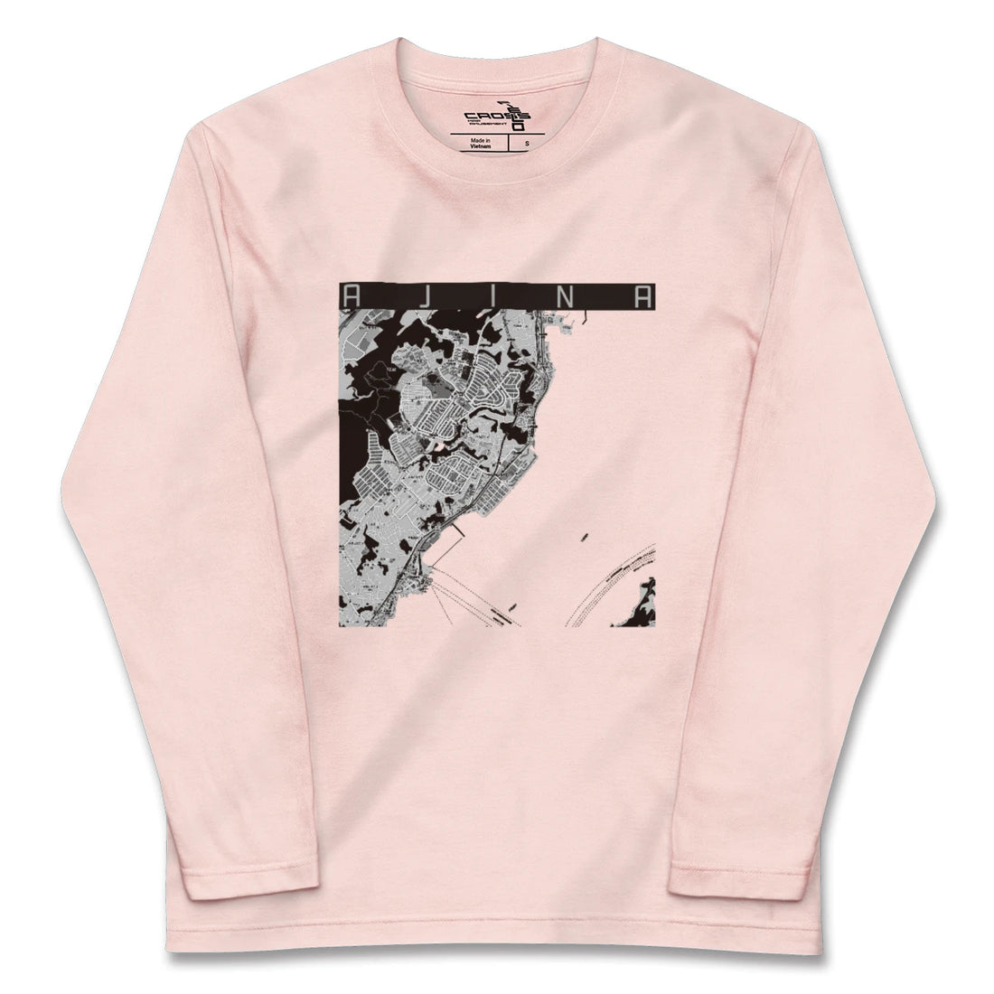 【阿品(広島県)】地図柄ロングスリーブTシャツ