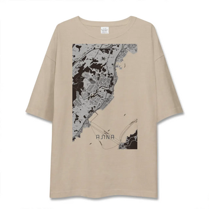 【阿品（広島県）】地図柄ビッグシルエットTシャツ