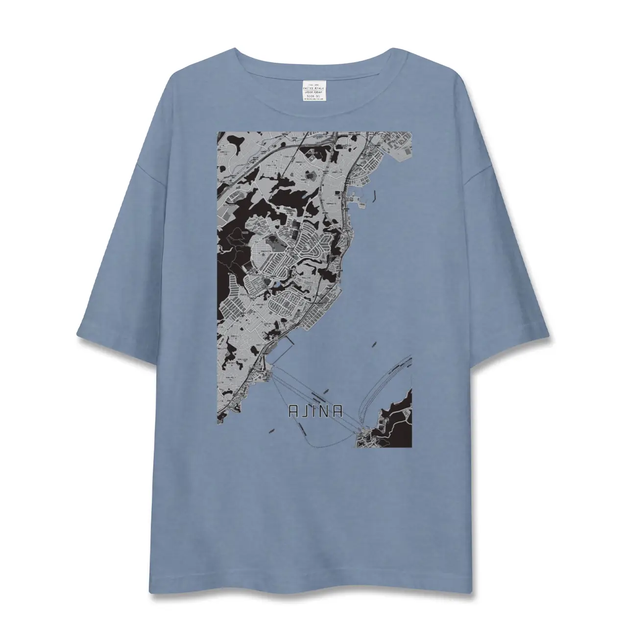 【阿品（広島県）】地図柄ビッグシルエットTシャツ