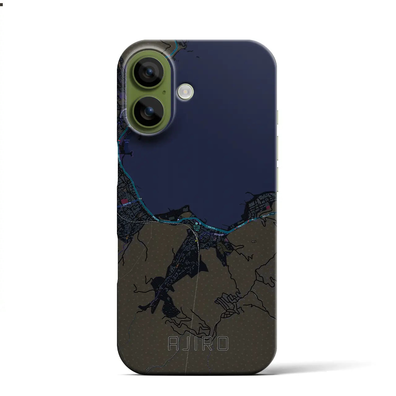 【網代（静岡県）】地図柄iPhoneケース（バックカバータイプ）