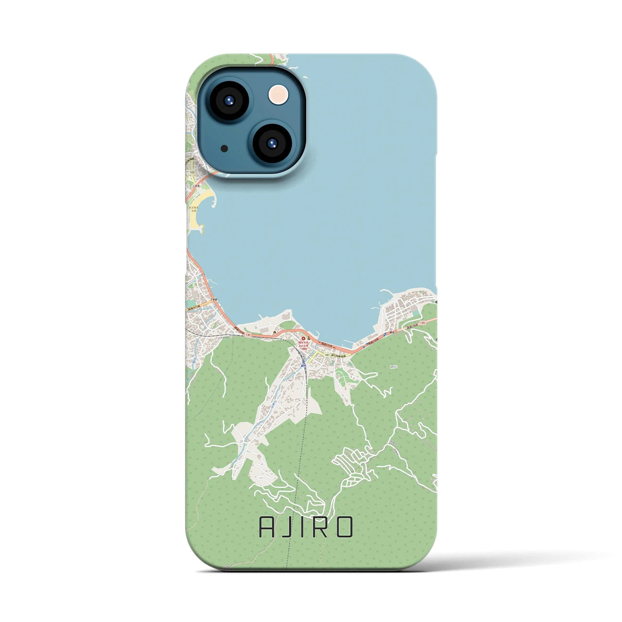 【網代（静岡県）】地図柄iPhoneケース（バックカバータイプ）