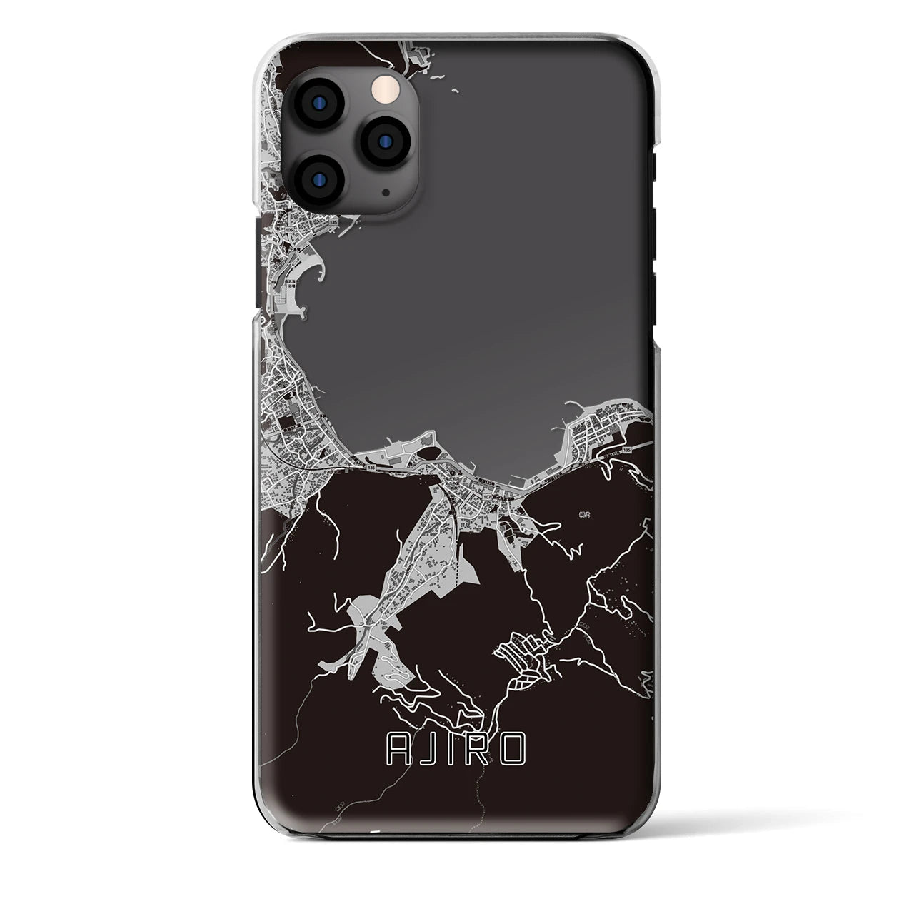 【網代（静岡県）】地図柄iPhoneケース（クリアタイプ）