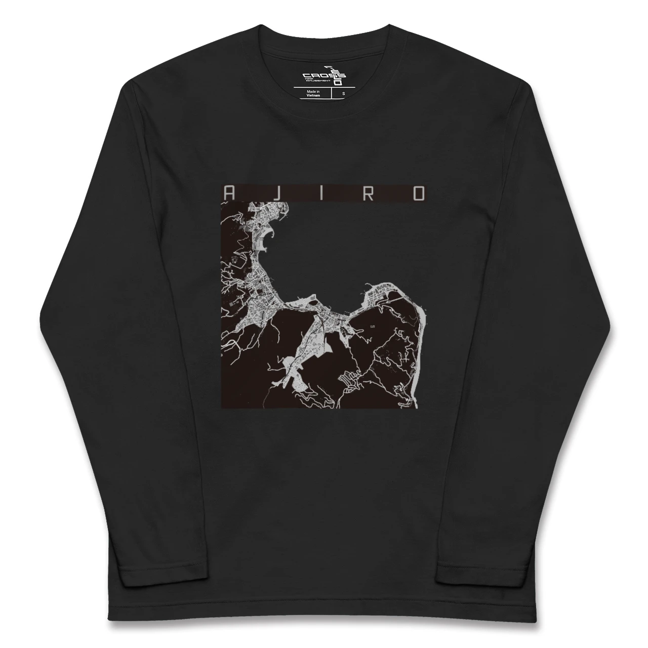 【網代（静岡県）】地図柄ロングスリーブTシャツ