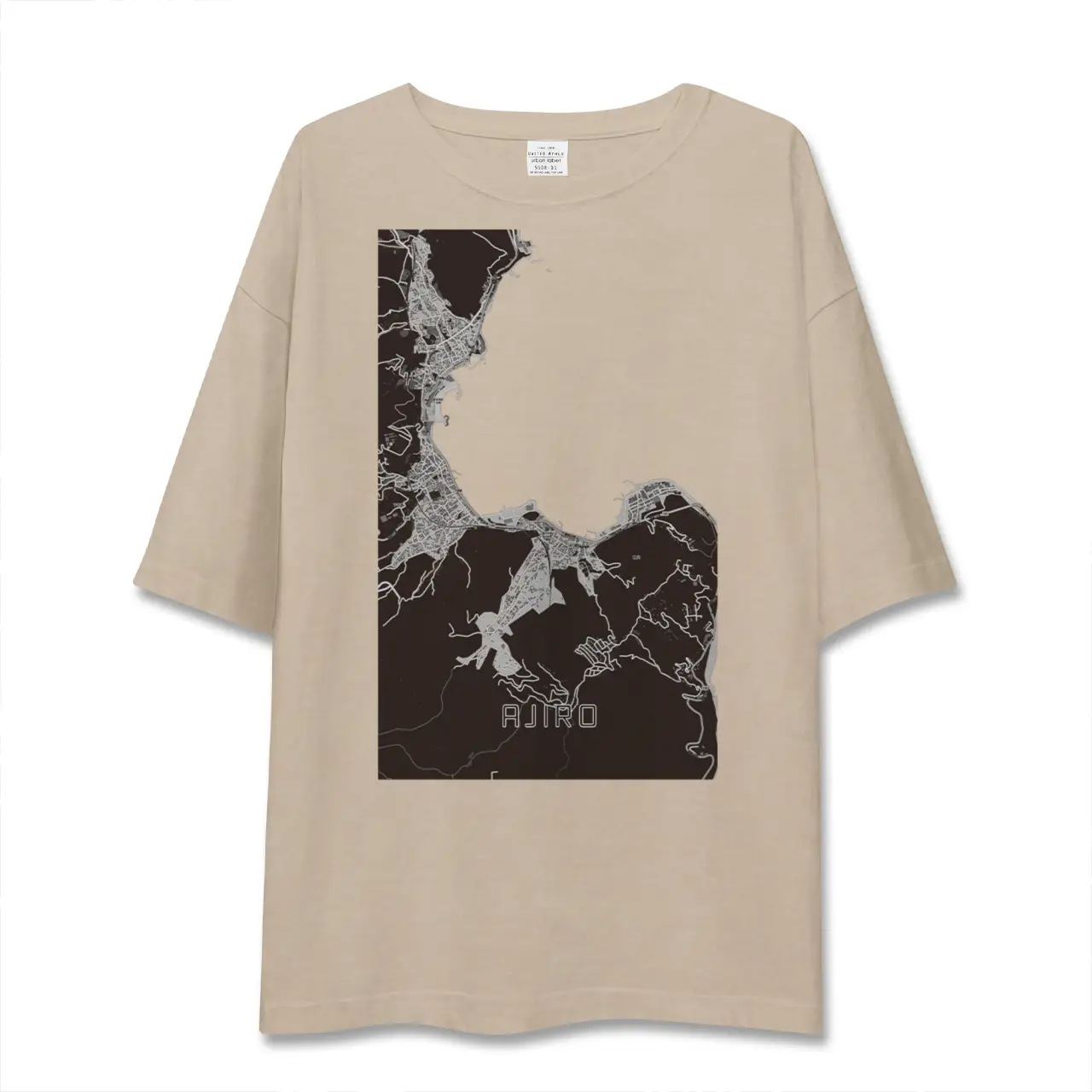 【網代（静岡県）】地図柄ビッグシルエットTシャツ