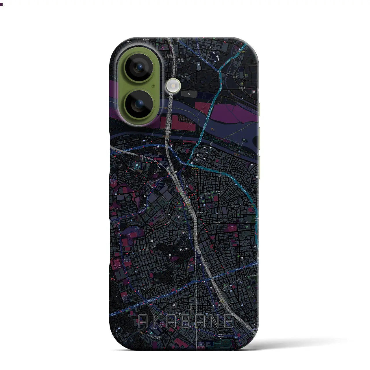 【赤羽（東京都）】地図柄iPhoneケース（バックカバータイプ）