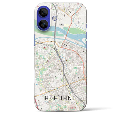 【赤羽（東京都）】地図柄iPhoneケース（バックカバータイプ）ブラック・iPhone 16 Pro Max 用