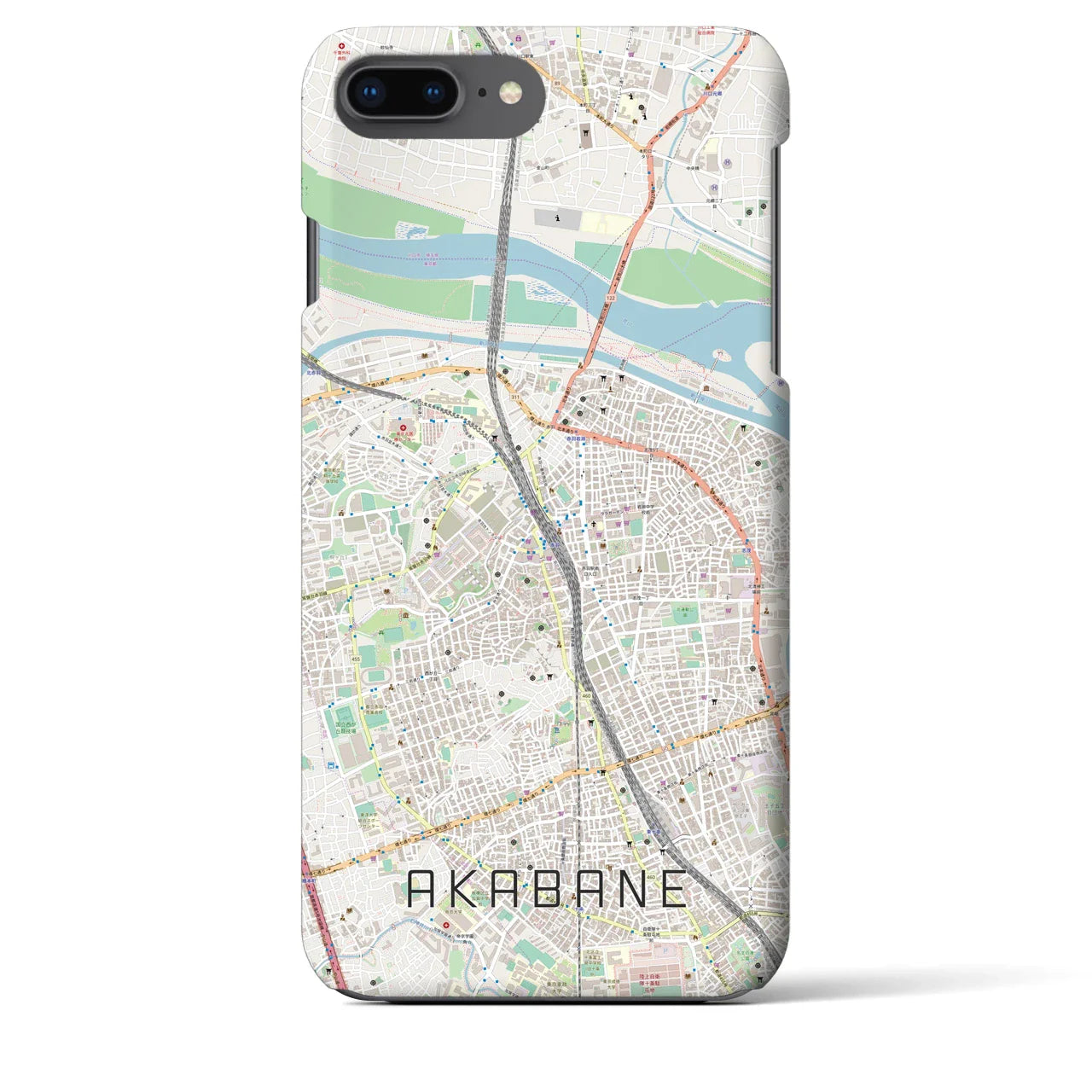 【赤羽（東京都）】地図柄iPhoneケース（バックカバータイプ）