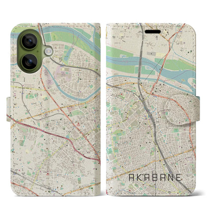 【赤羽（東京都）】地図柄iPhoneケース（手帳タイプ）