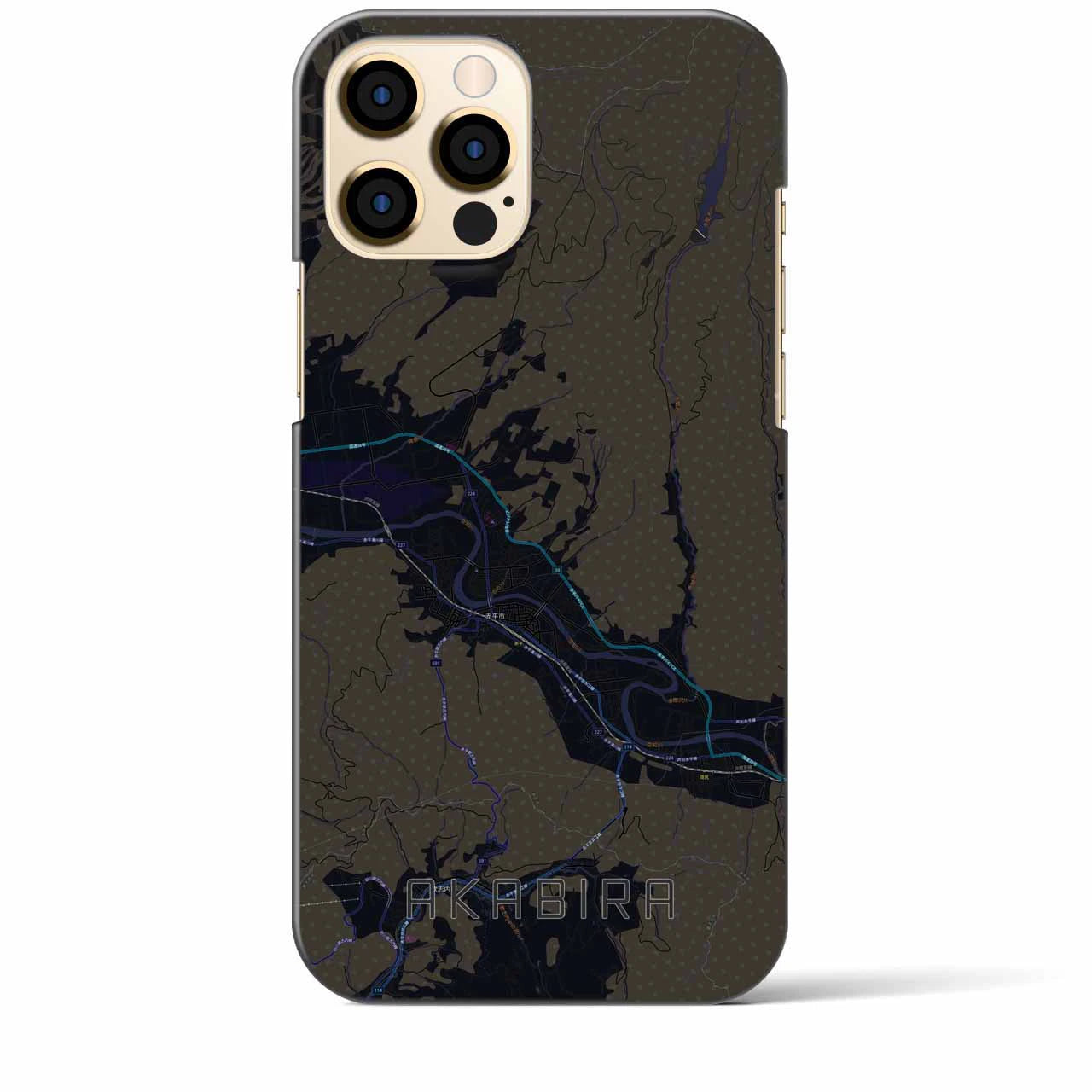 【赤平（北海道）】地図柄iPhoneケース（バックカバータイプ）