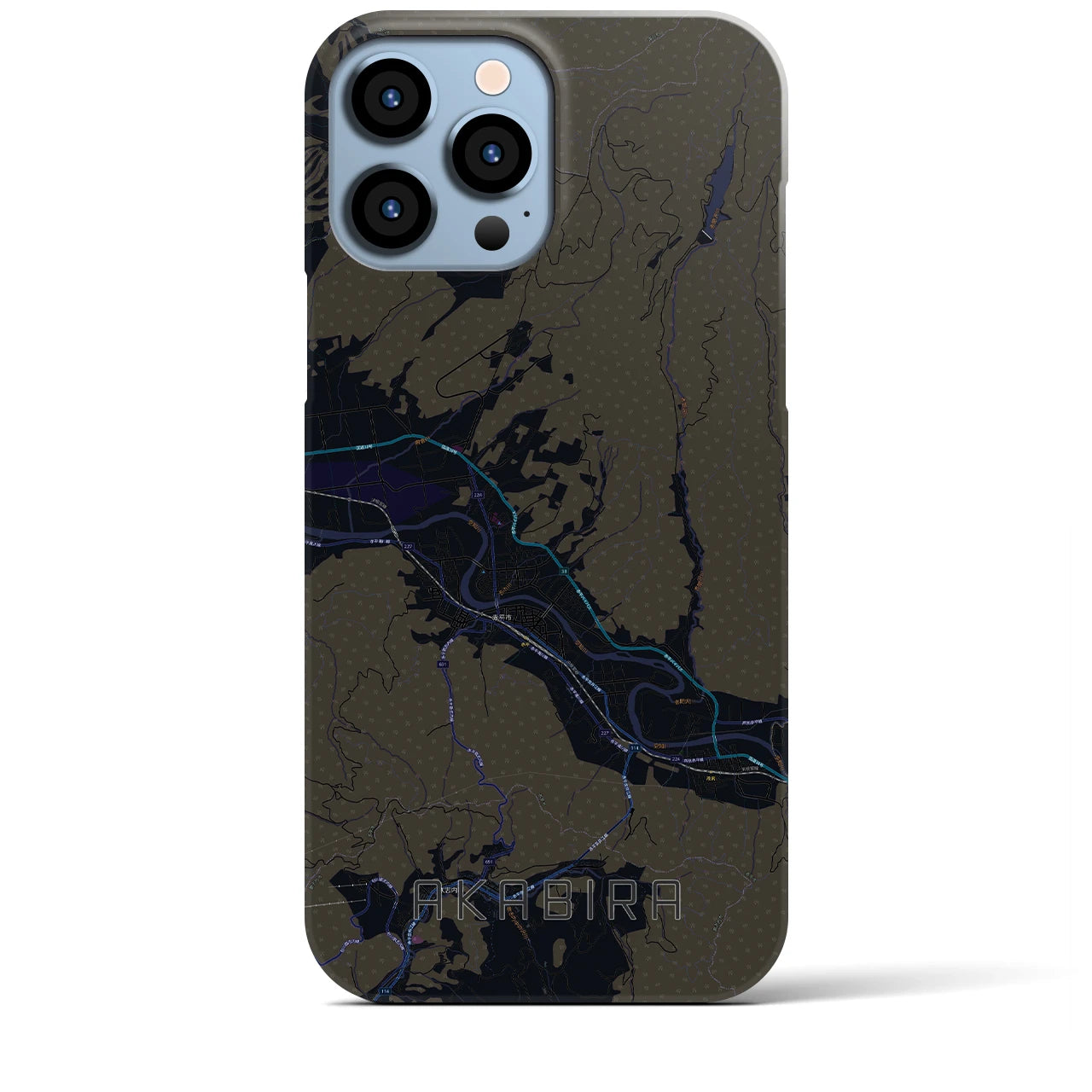 【赤平（北海道）】地図柄iPhoneケース（バックカバータイプ）