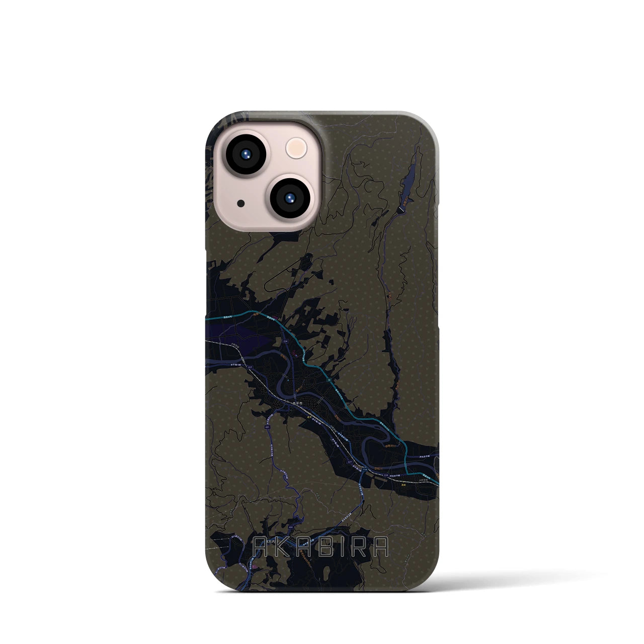 【赤平（北海道）】地図柄iPhoneケース（バックカバータイプ）