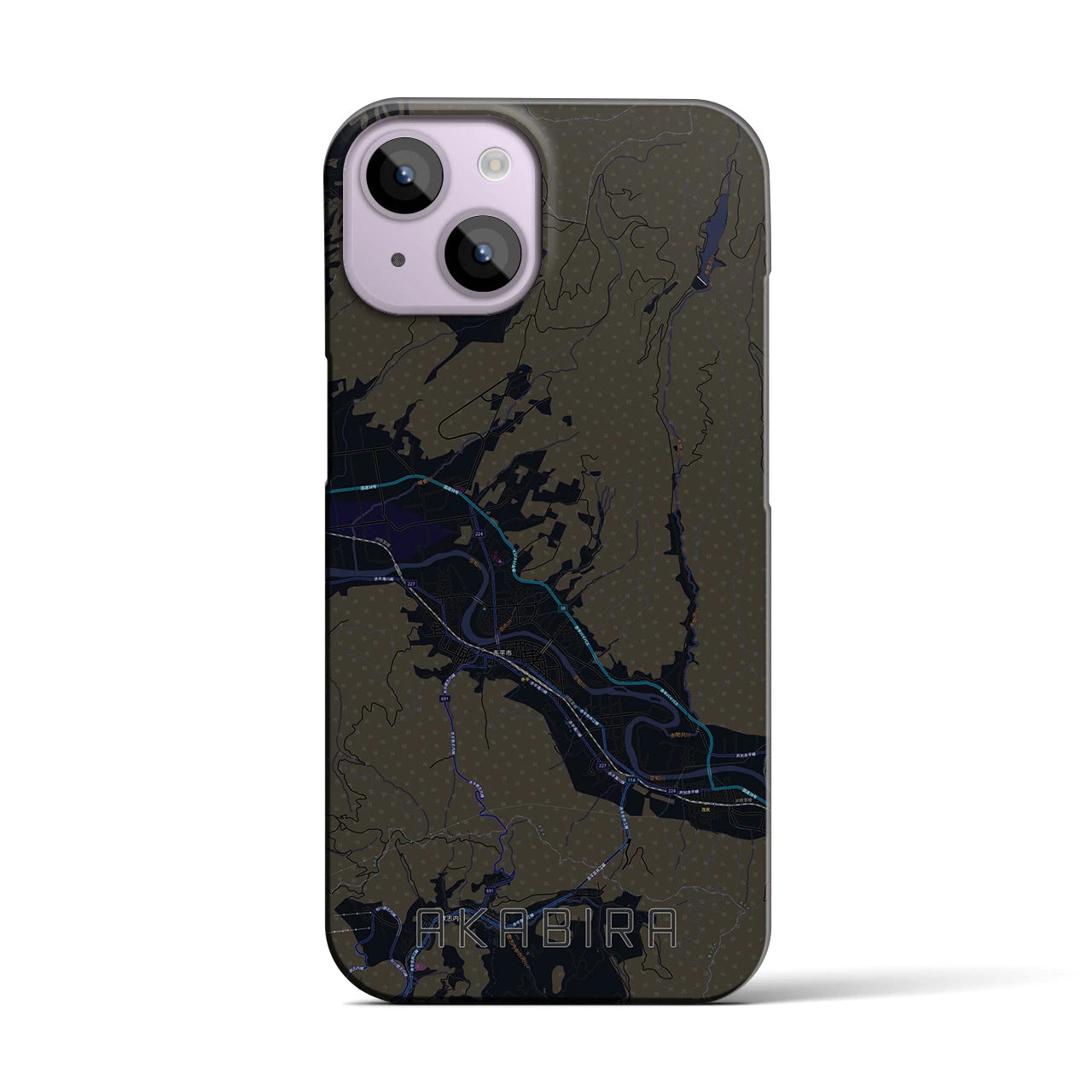 【赤平（北海道）】地図柄iPhoneケース（バックカバータイプ）
