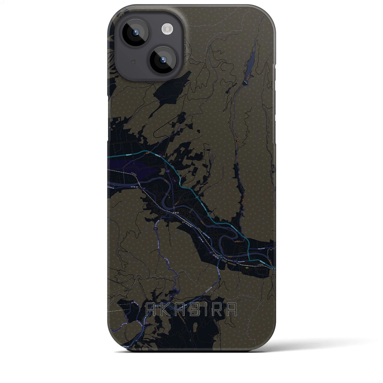 【赤平（北海道）】地図柄iPhoneケース（バックカバータイプ）