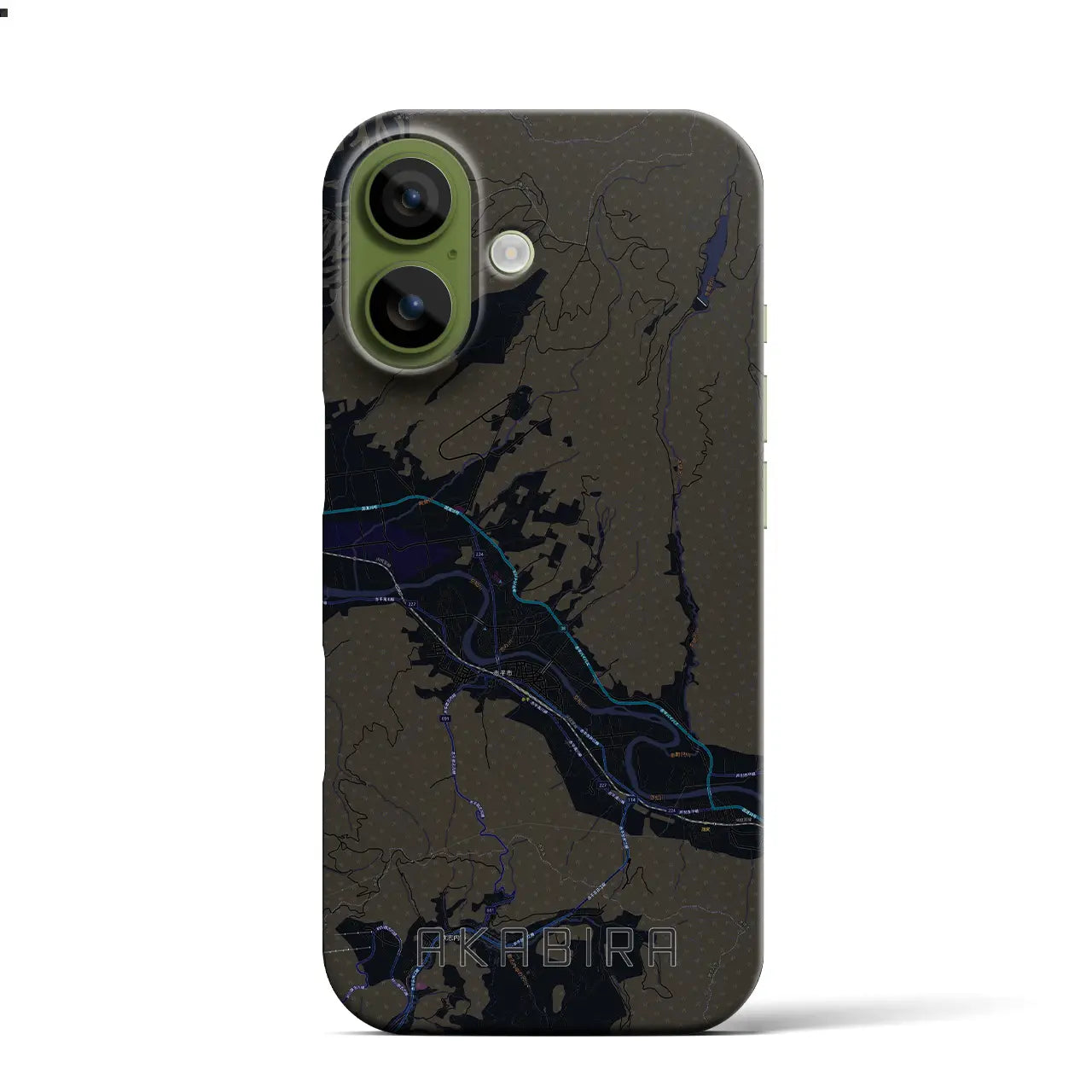 【赤平（北海道）】地図柄iPhoneケース（バックカバータイプ）