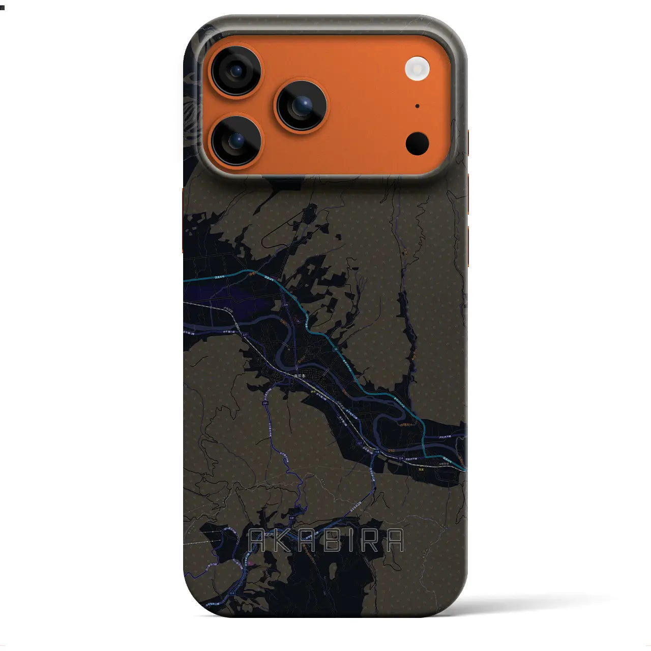 【赤平（北海道）】地図柄iPhoneケース（バックカバータイプ）