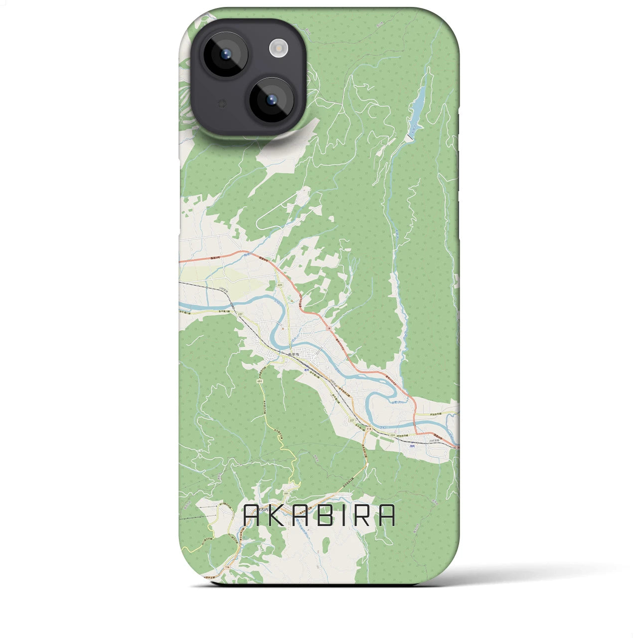 【赤平（北海道）】地図柄iPhoneケース（バックカバータイプ）