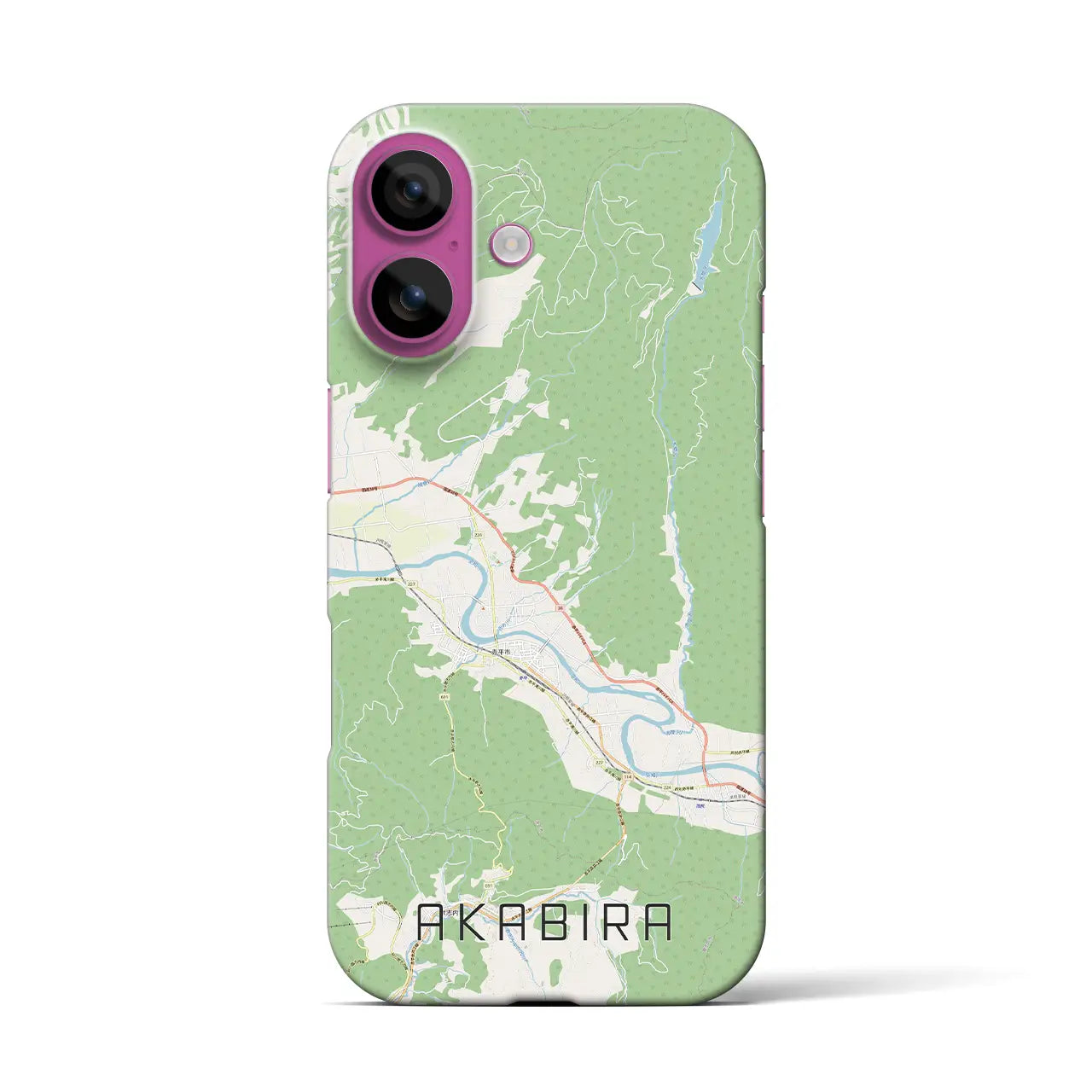 【赤平（北海道）】地図柄iPhoneケース（バックカバータイプ）