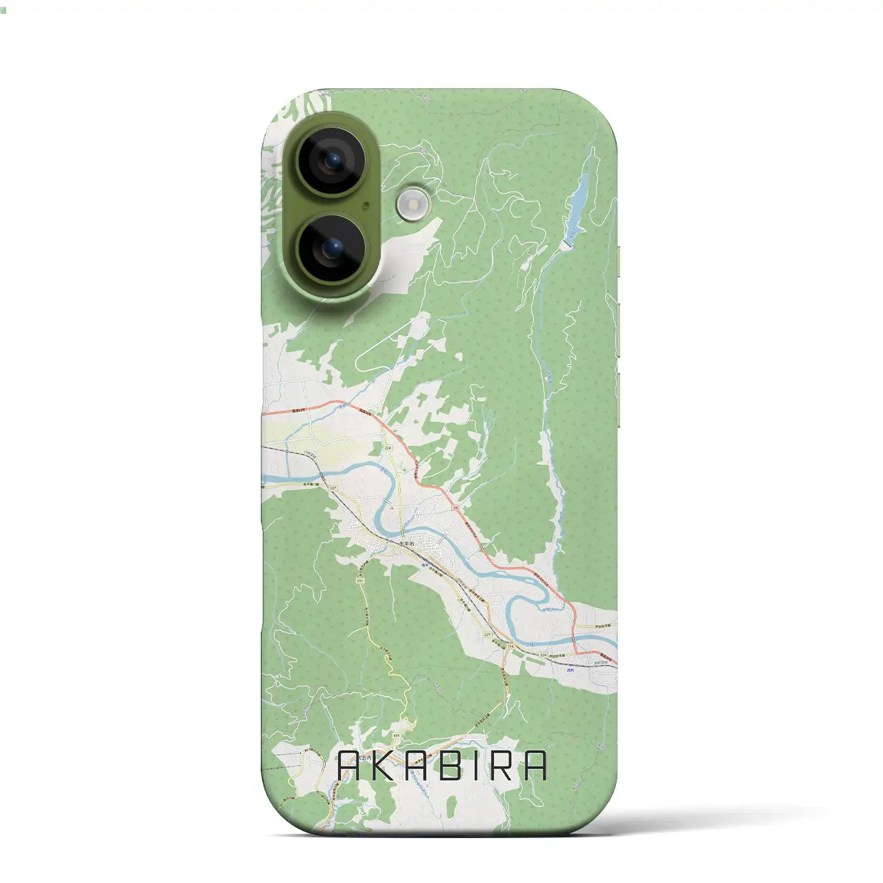 【赤平（北海道）】地図柄iPhoneケース（バックカバータイプ）ナチュラル・iPhone 17 Pro Max 用