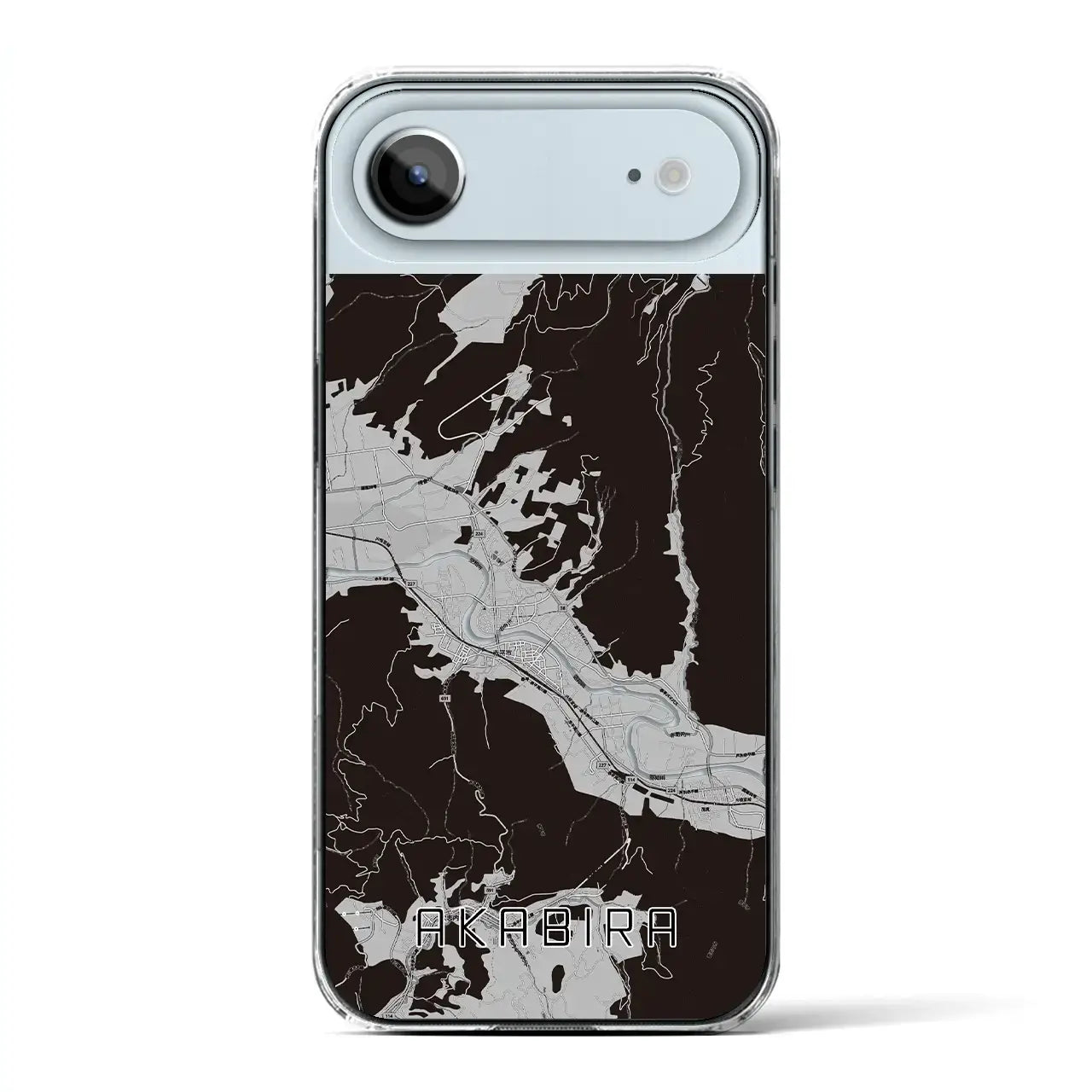 【赤平（北海道）】地図柄iPhoneケース（クリアタイプ）