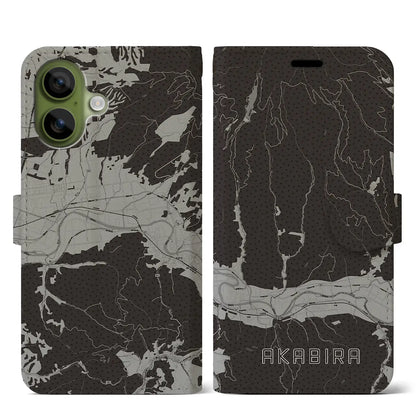 【赤平（北海道）】地図柄iPhoneケース（手帳タイプ）