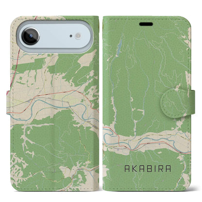 【赤平（北海道）】地図柄iPhoneケース（手帳タイプ）