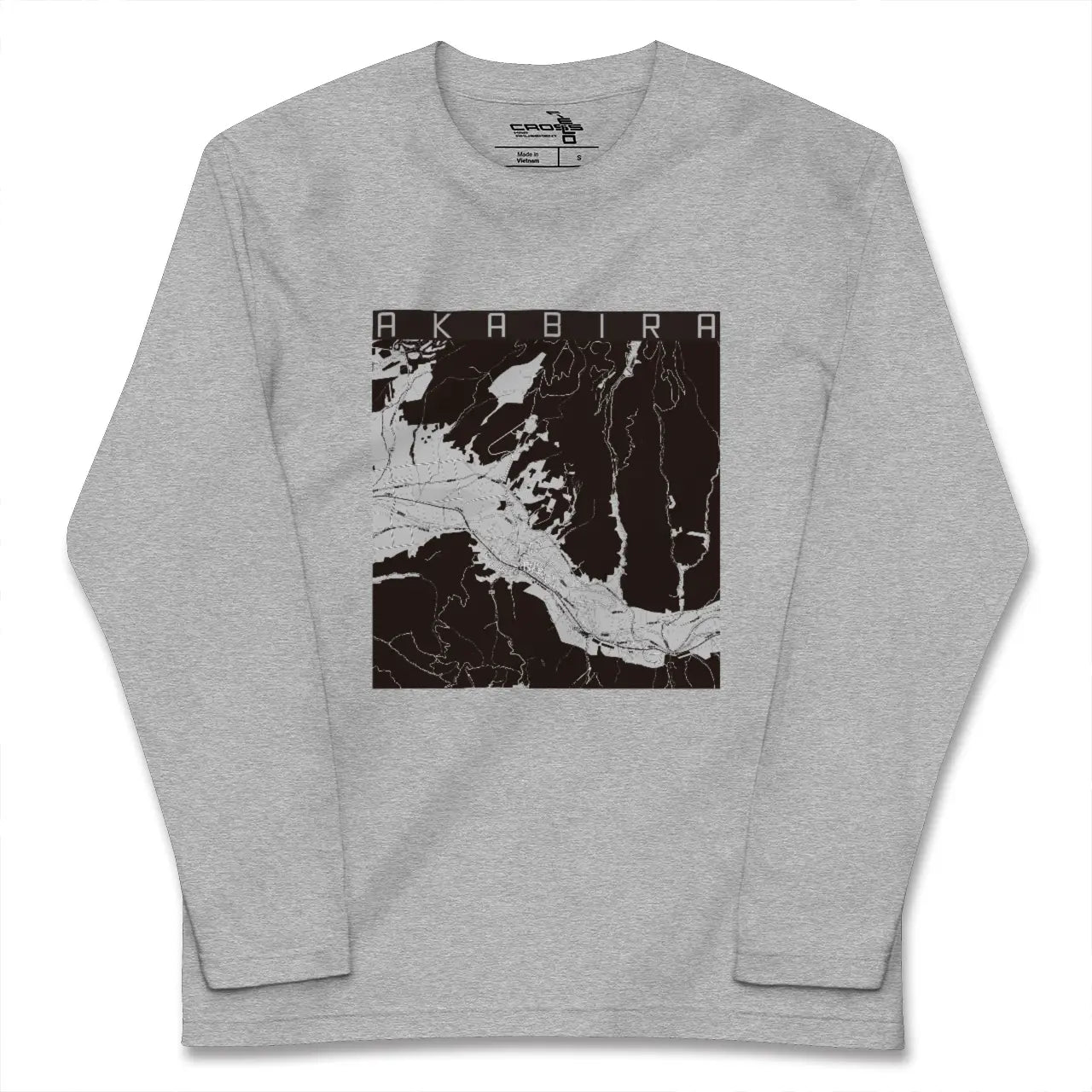 【赤平（北海道）】地図柄ロングスリーブTシャツ