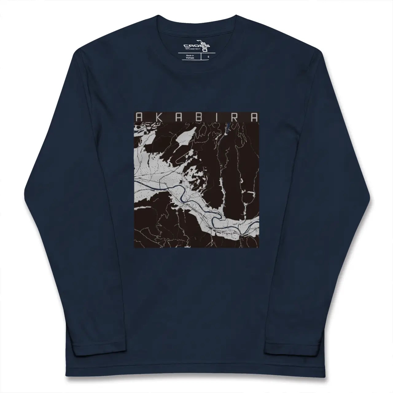 【赤平（北海道）】地図柄ロングスリーブTシャツ