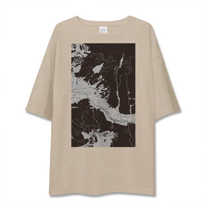 【赤平（北海道）】地図柄ビッグシルエットTシャツ