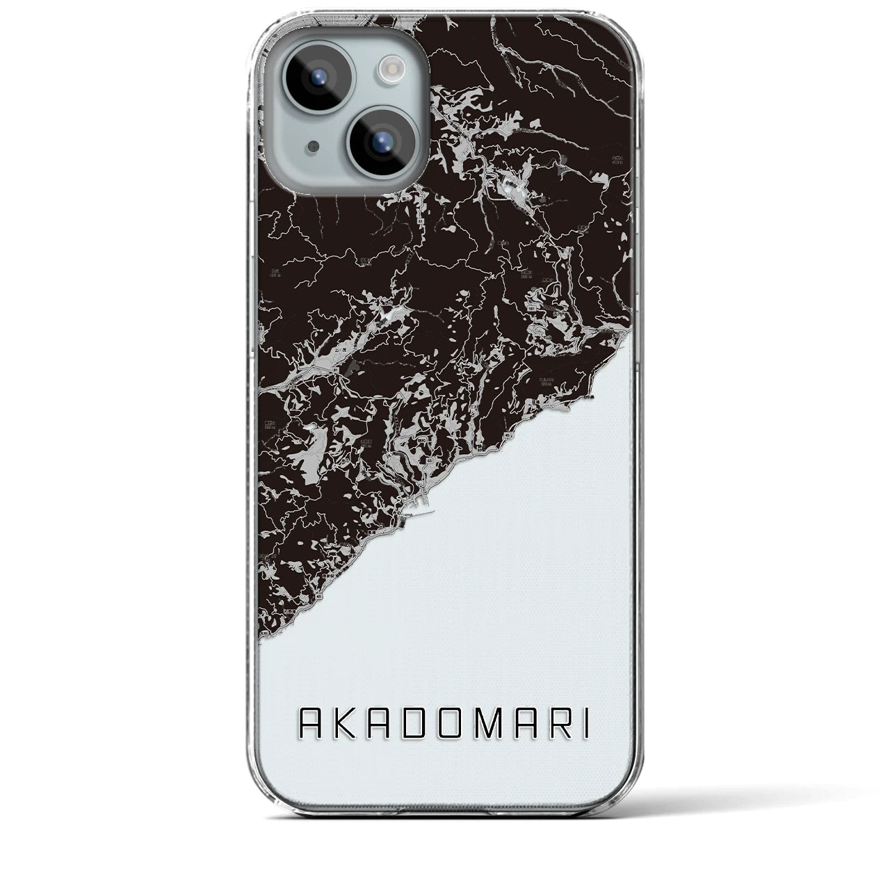 【赤泊（新潟県）】地図柄iPhoneケース（クリアタイプ）