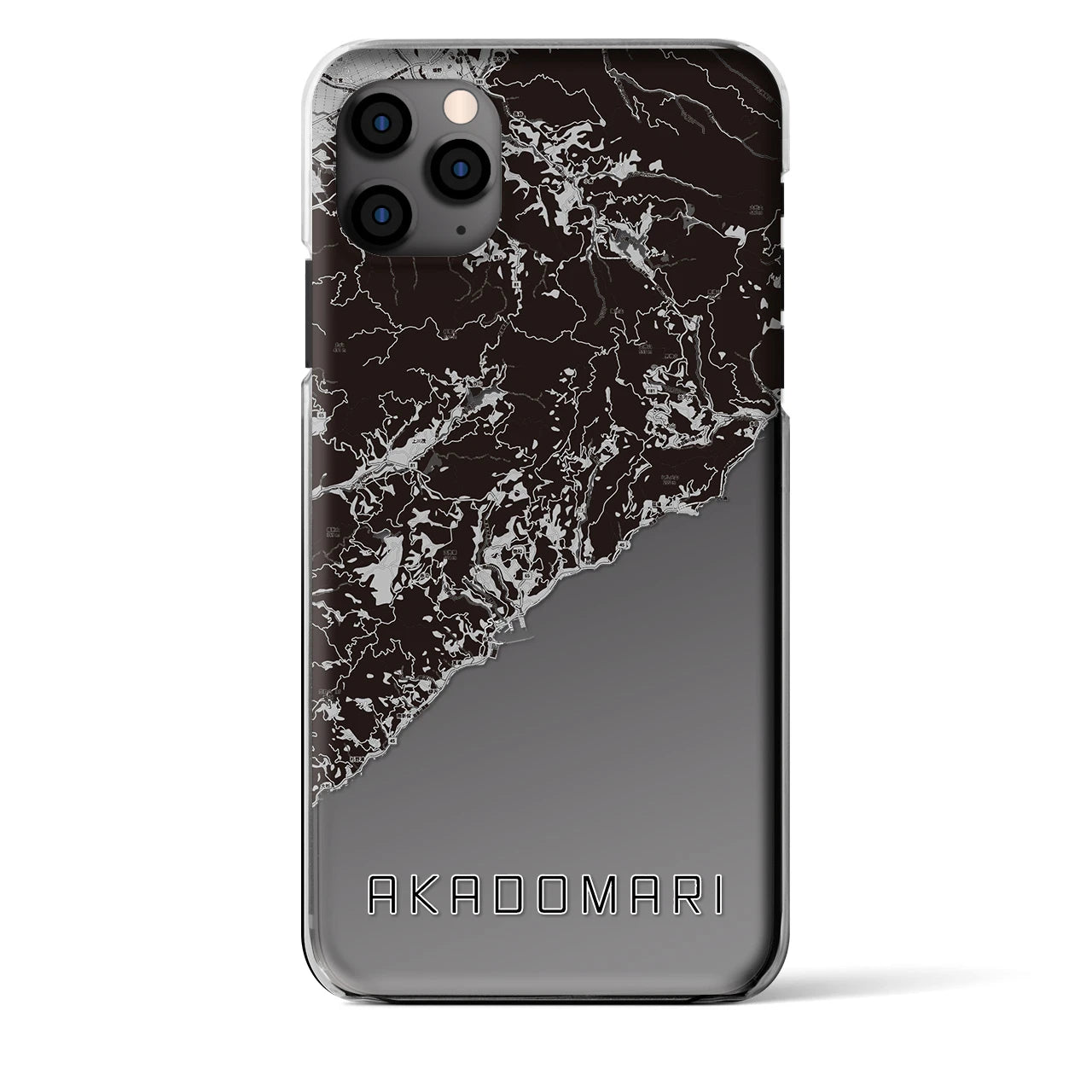 【赤泊（新潟県）】地図柄iPhoneケース（クリアタイプ）