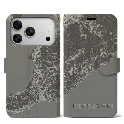 【赤泊（新潟県）】地図柄iPhoneケース（手帳タイプ）