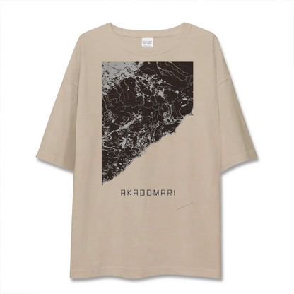 【赤泊（新潟県）】地図柄ビッグシルエットTシャツ