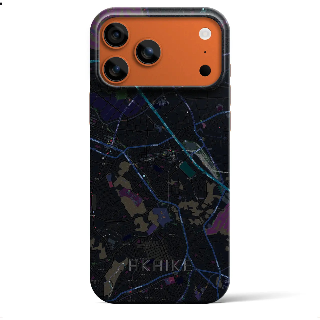 【赤池（愛知県）】地図柄iPhoneケース（バックカバータイプ）