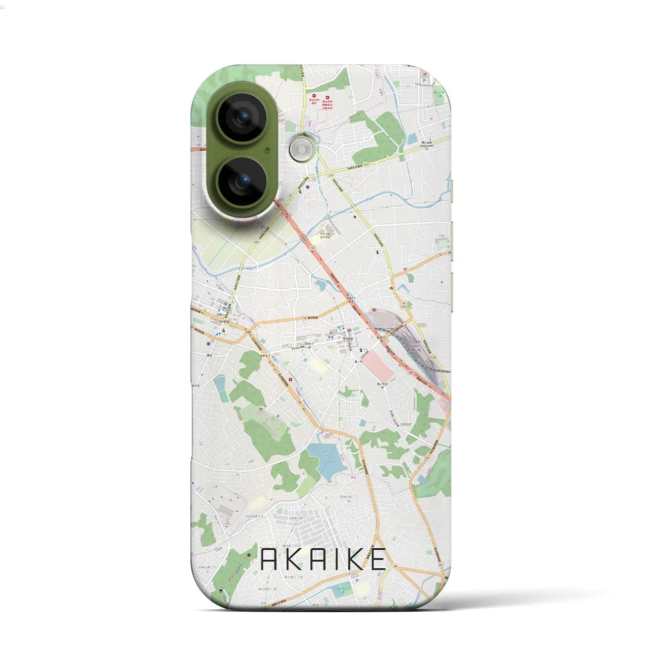 【赤池（愛知県）】地図柄iPhoneケース（バックカバータイプ）