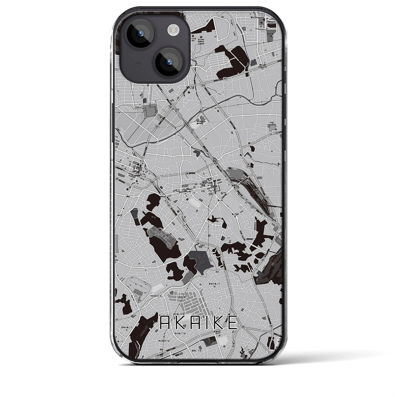 【赤池（愛知県）】地図柄iPhoneケース（クリアタイプ）