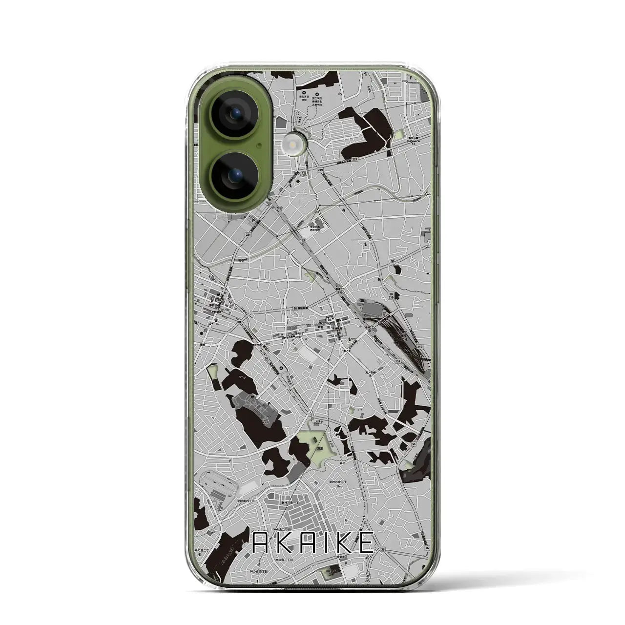 【赤池（愛知県）】地図柄iPhoneケース（クリアタイプ）