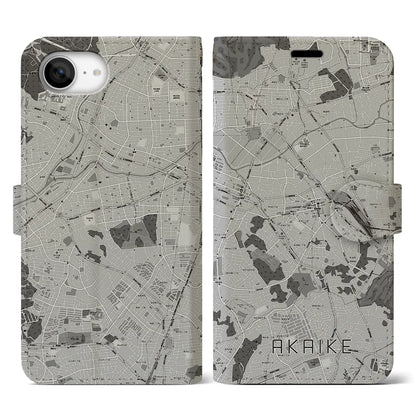 【赤池（愛知県）】地図柄iPhoneケース（手帳タイプ）