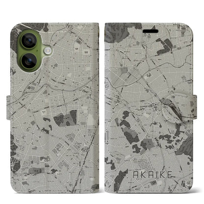 【赤池（愛知県）】地図柄iPhoneケース（手帳タイプ）